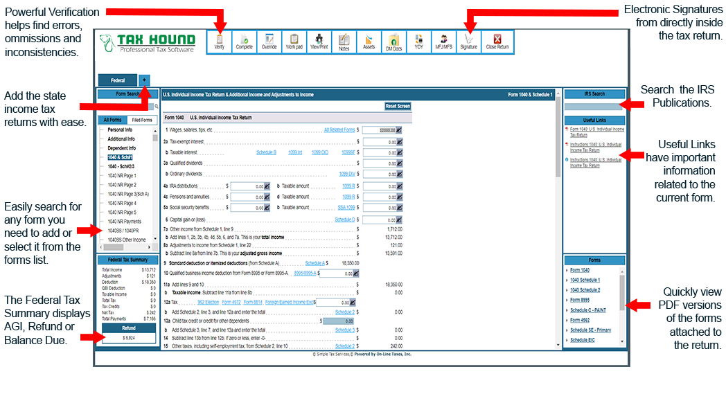 Tax Hound Online Software Overview